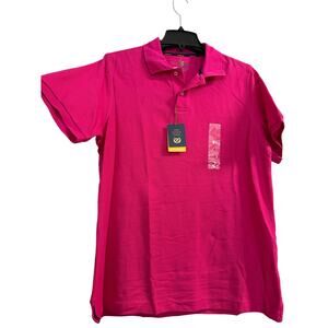 Club Room Polo Shirt Men's Short Sleeve Fuschia Size S collared